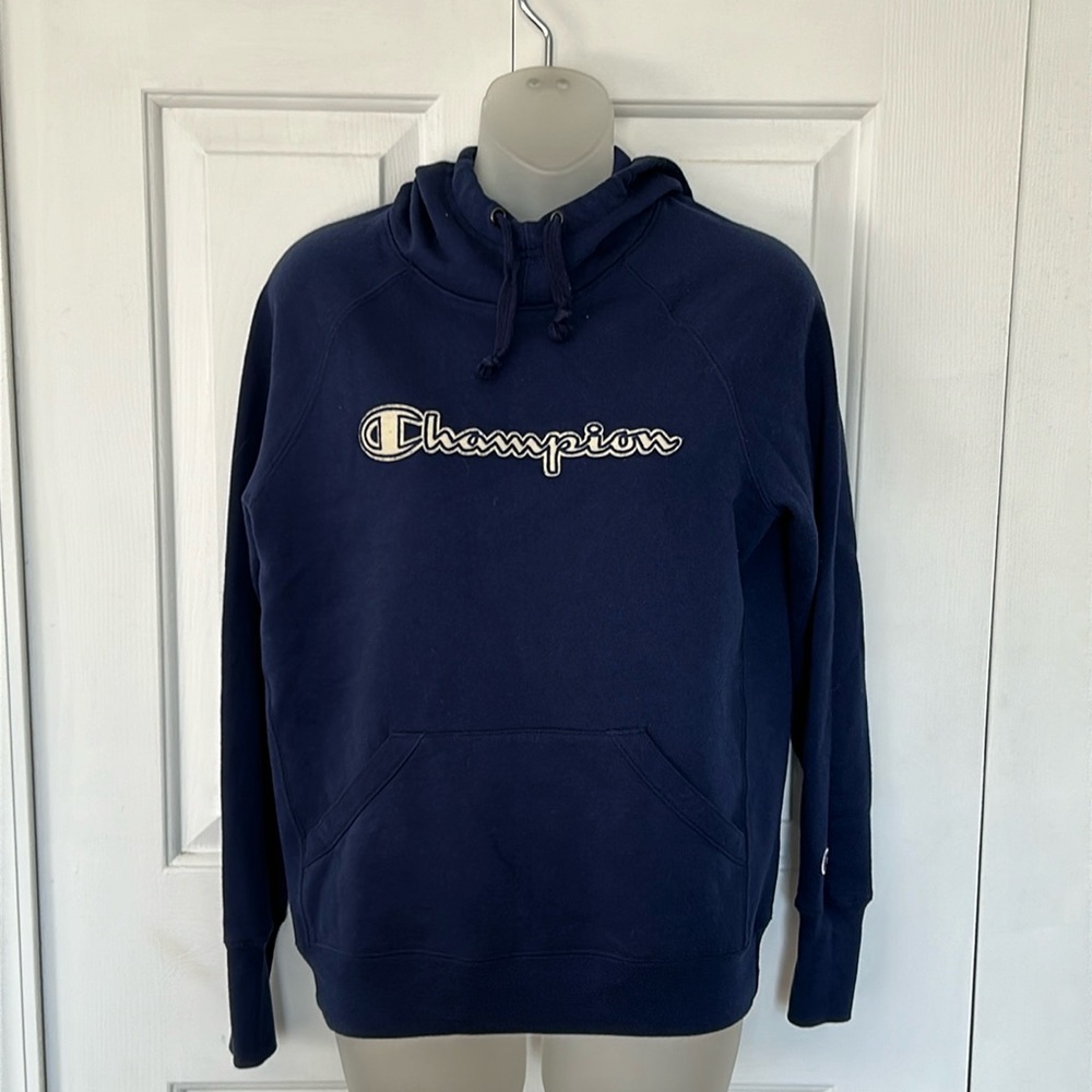 Champion sz XS Blue Hooded Sweatshirt GUC B1313